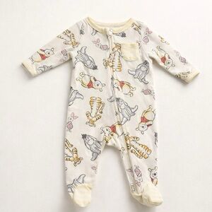 Disney Baby One Piece with Pooh and Friends - Cream and Yellow